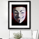 V For Vendetta Mask by Nikita Abakumov on GIANT ART - white digital painting