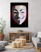 V For Vendetta Mask by Nikita Abakumov on GIANT ART - white digital painting