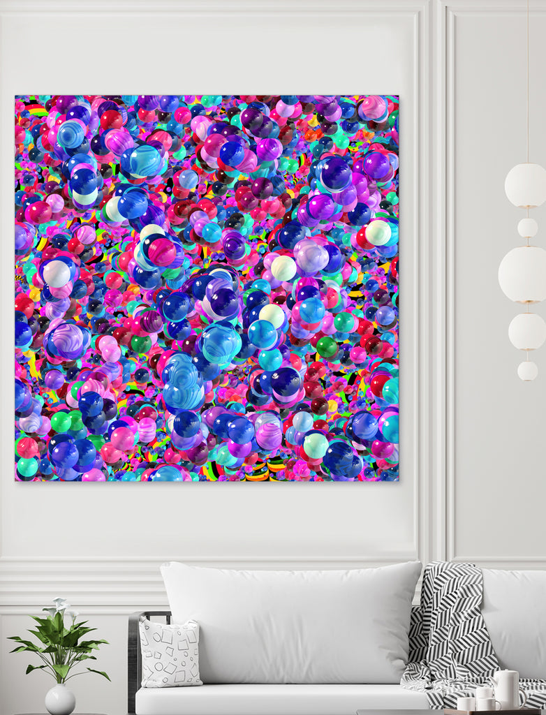 Marbles I by Tenyo Marchev on GIANT ART - fuchsia 3d art