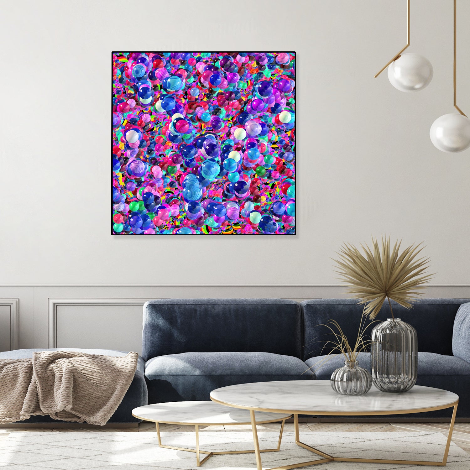 Marbles I by Tenyo Marchev on GIANT ART - fuchsia 3d art