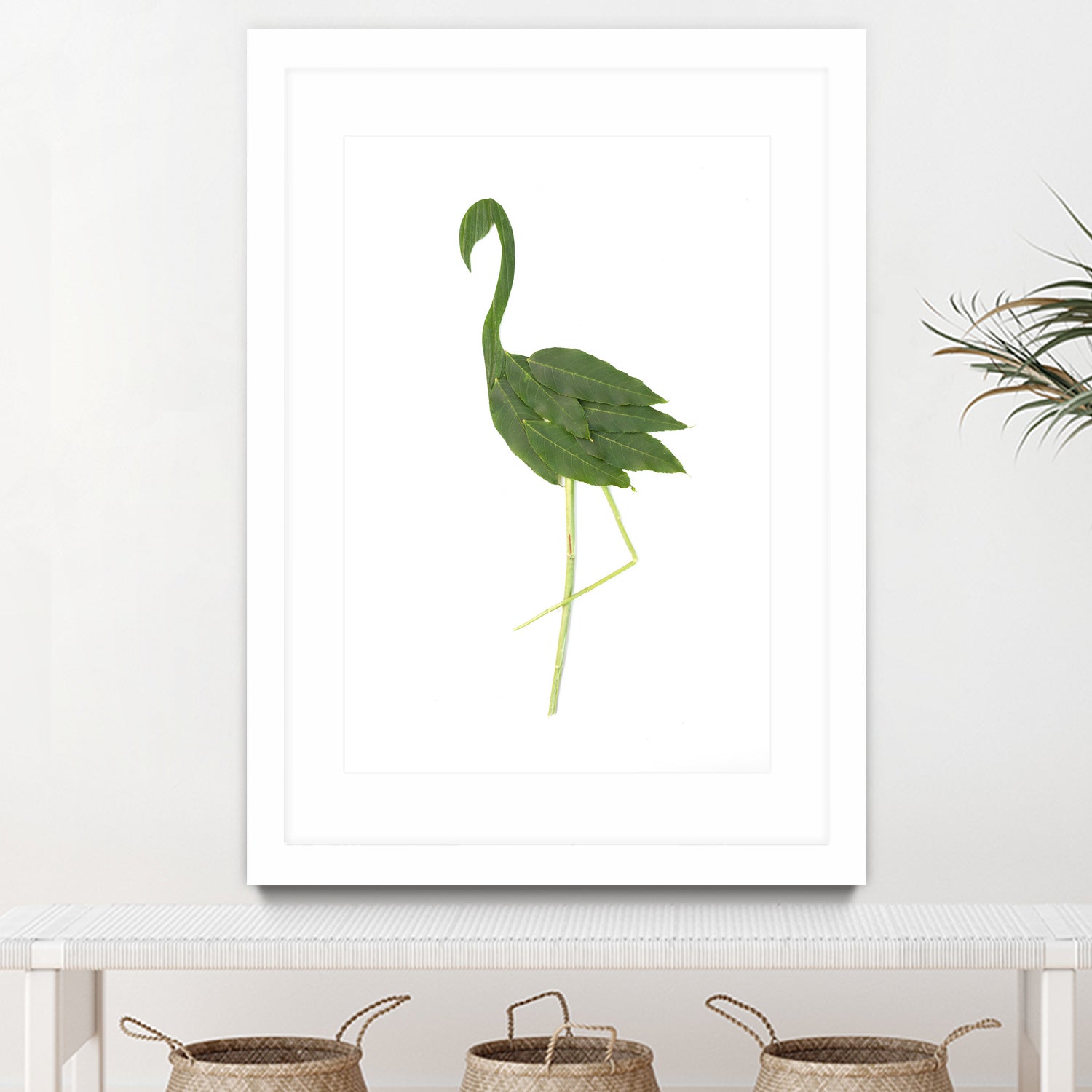 Flamingo by Olivia Lorot on GIANT ART - green photo illustration