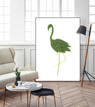 Flamingo by Olivia Lorot on GIANT ART - green photo illustration