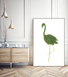 Flamingo by Olivia Lorot on GIANT ART - green photo illustration