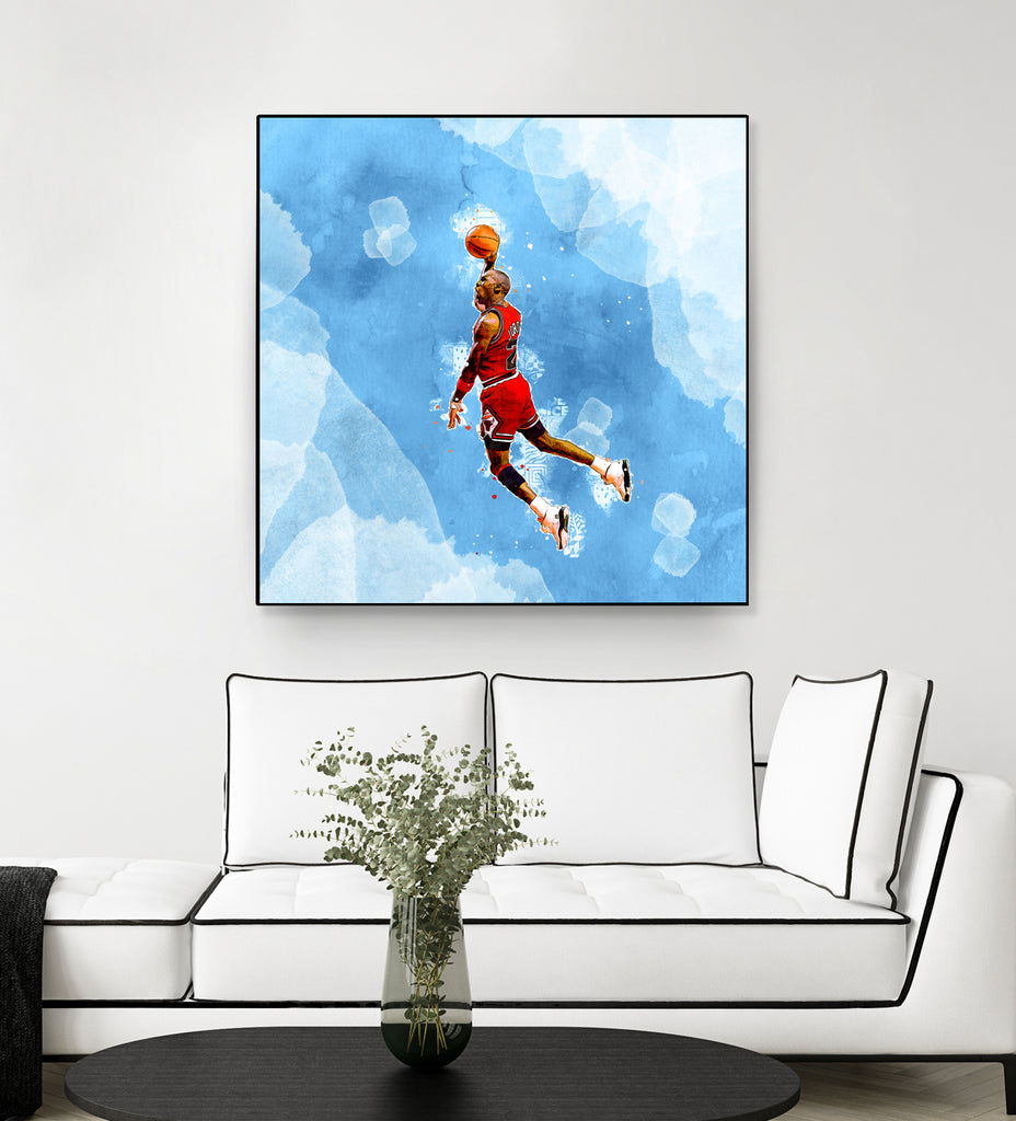 MICHAEL JORDAN by Athaillah Hudanul iman on GIANT ART - blue digital painting