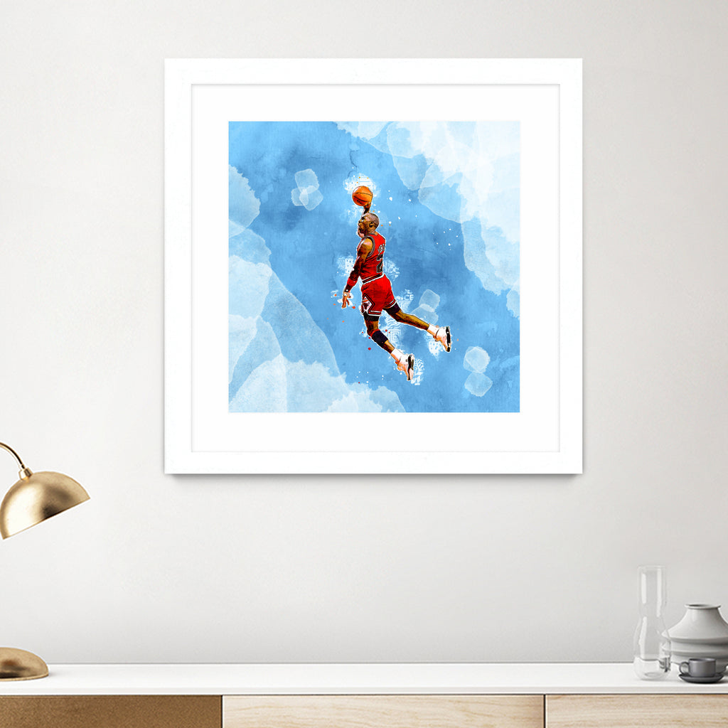 MICHAEL JORDAN by Athaillah Hudanul iman on GIANT ART - blue digital painting