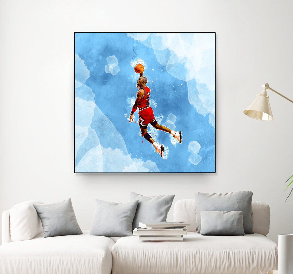 MICHAEL JORDAN by Athaillah Hudanul iman on GIANT ART - blue digital painting