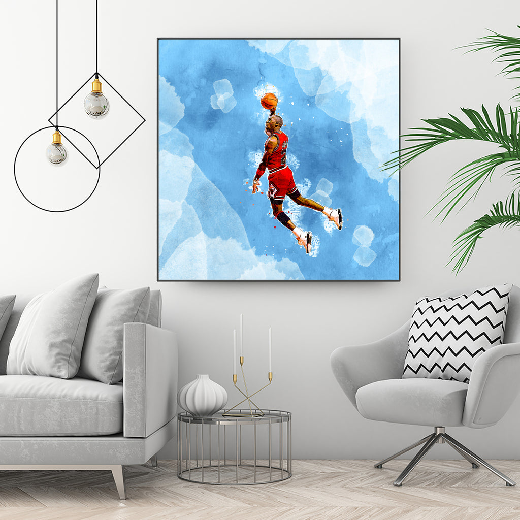 MICHAEL JORDAN by Athaillah Hudanul iman on GIANT ART - blue digital painting