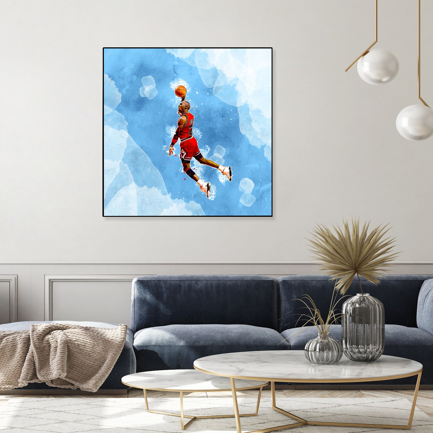 MICHAEL JORDAN by Athaillah Hudanul iman on GIANT ART - blue digital painting