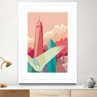 WTC NYC by Remko Heemskerk on GIANT ART - pink digital drawing