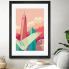 WTC NYC by Remko Heemskerk on GIANT ART - pink digital drawing