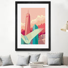 WTC NYC by Remko Heemskerk on GIANT ART - pink digital drawing