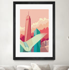 WTC NYC by Remko Heemskerk on GIANT ART - pink digital drawing