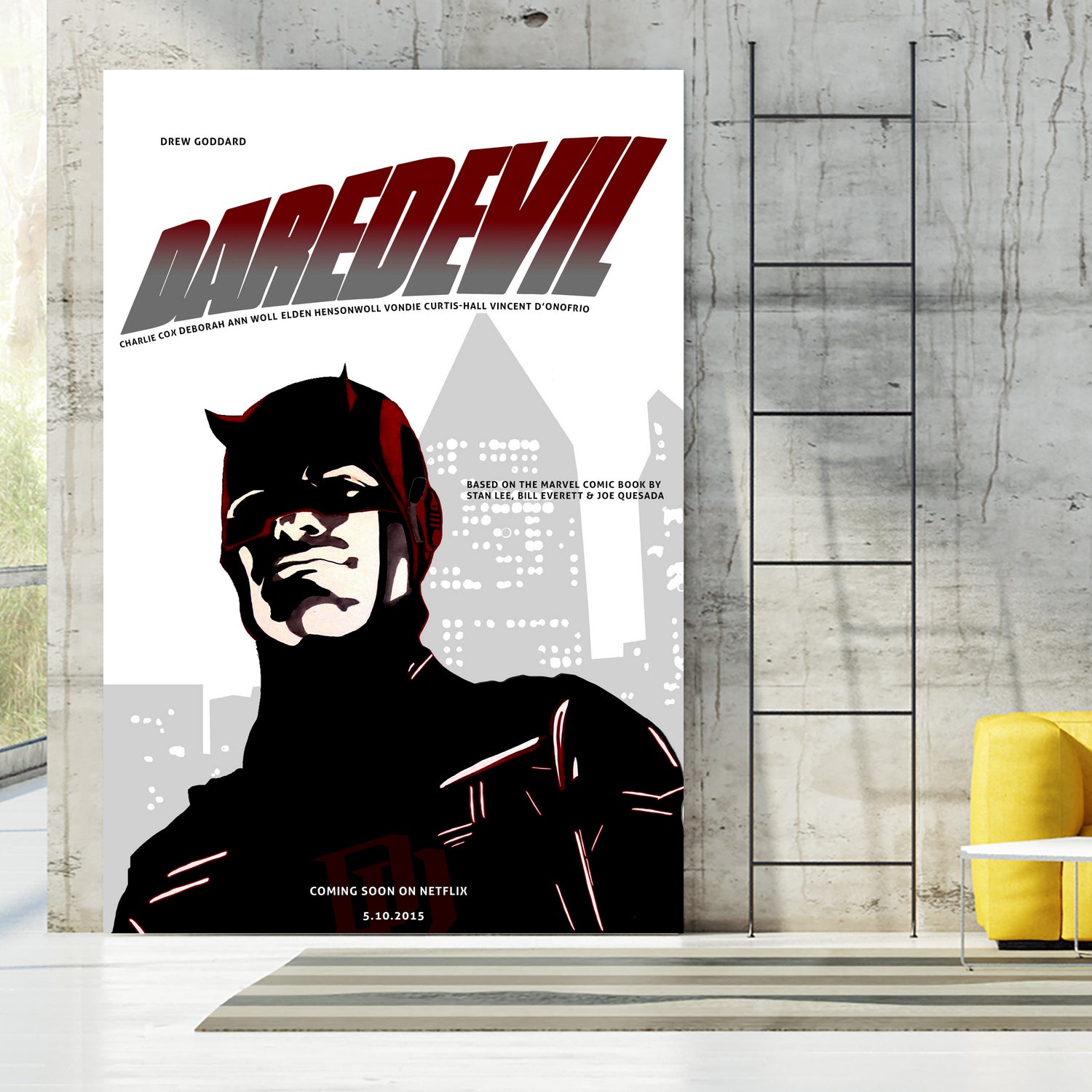 Netflix Daredevil by Nate Lee on GIANT ART - red digital painting