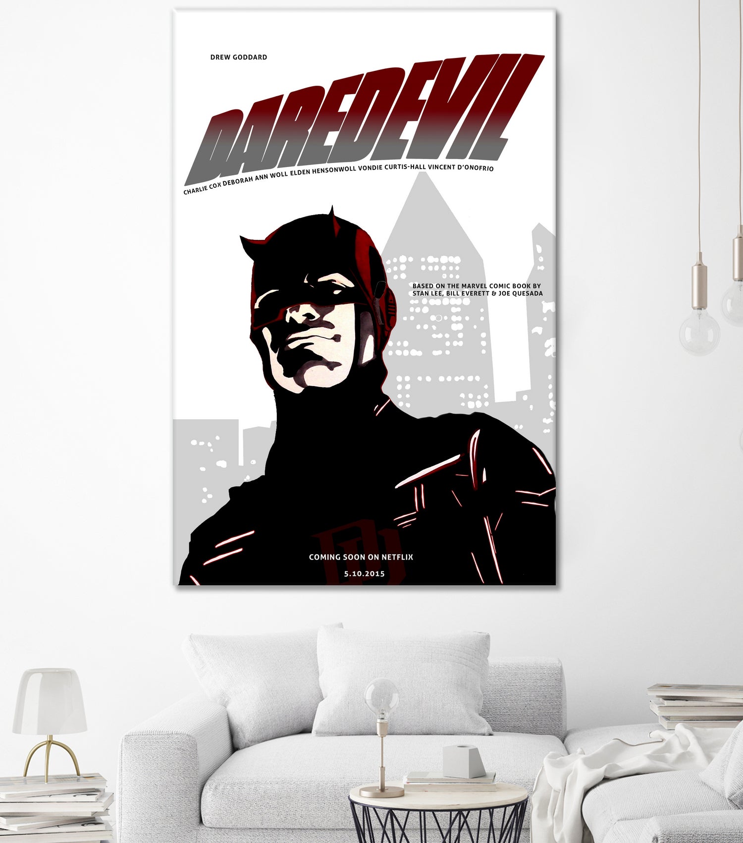 Netflix Daredevil by Nate Lee on GIANT ART - red digital painting