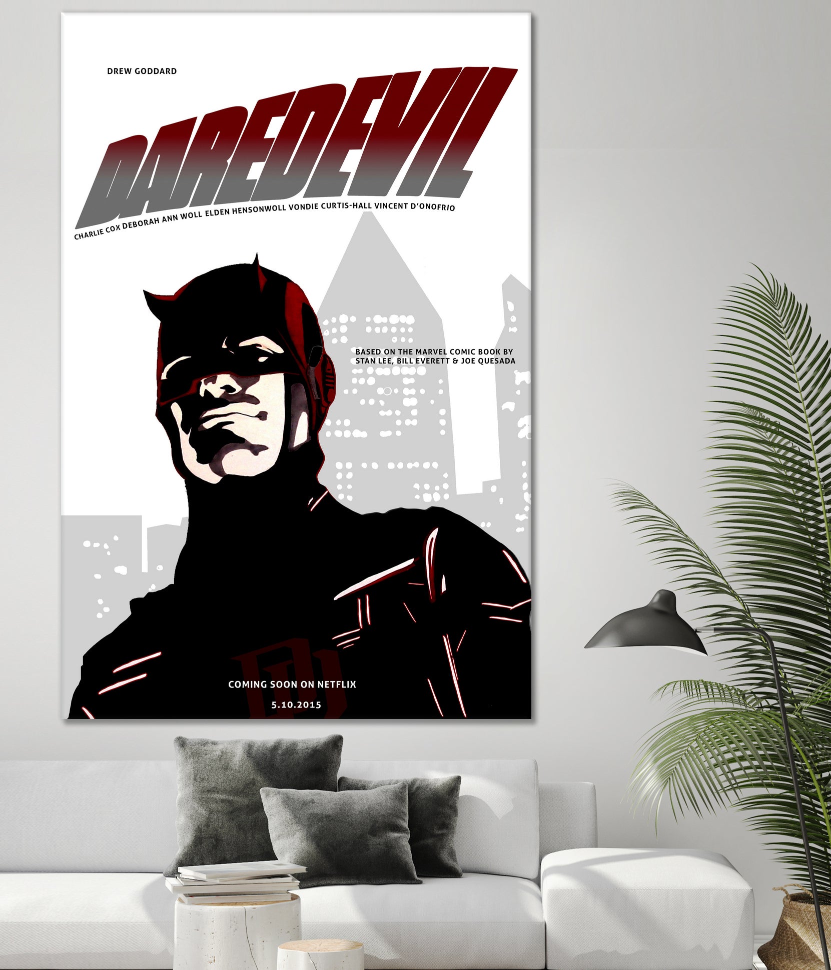 Netflix Daredevil by Nate Lee on GIANT ART - red digital painting