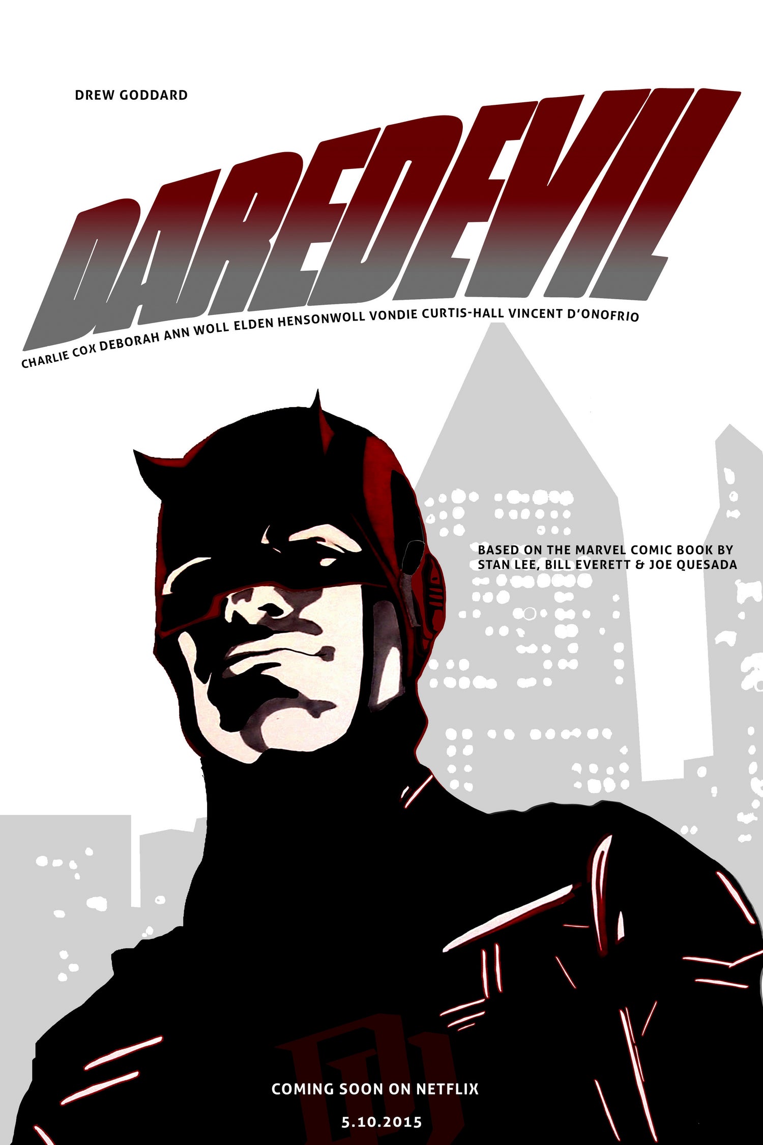 Netflix Daredevil by Nate Lee on GIANT ART - red digital painting