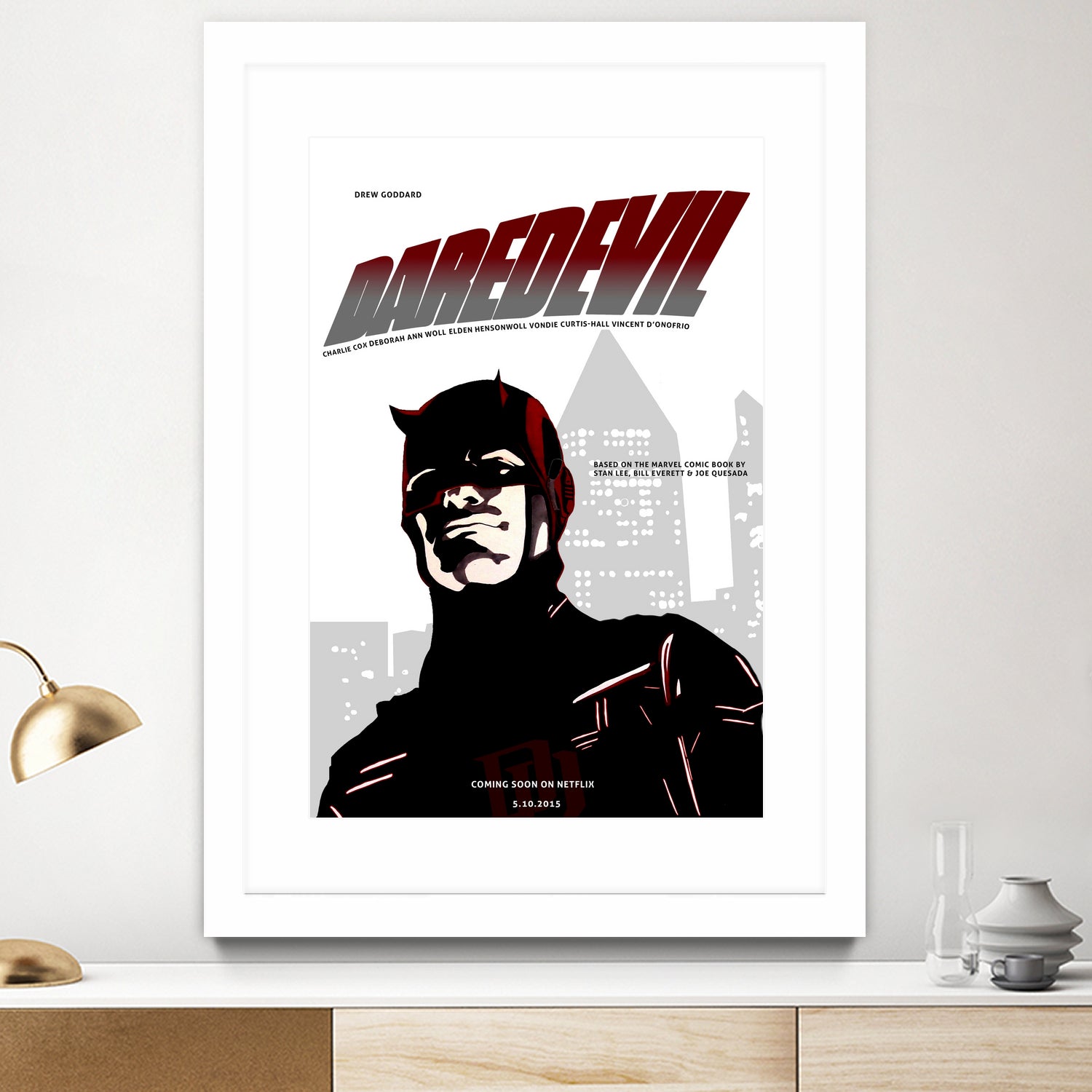 Netflix Daredevil by Nate Lee on GIANT ART - red digital painting