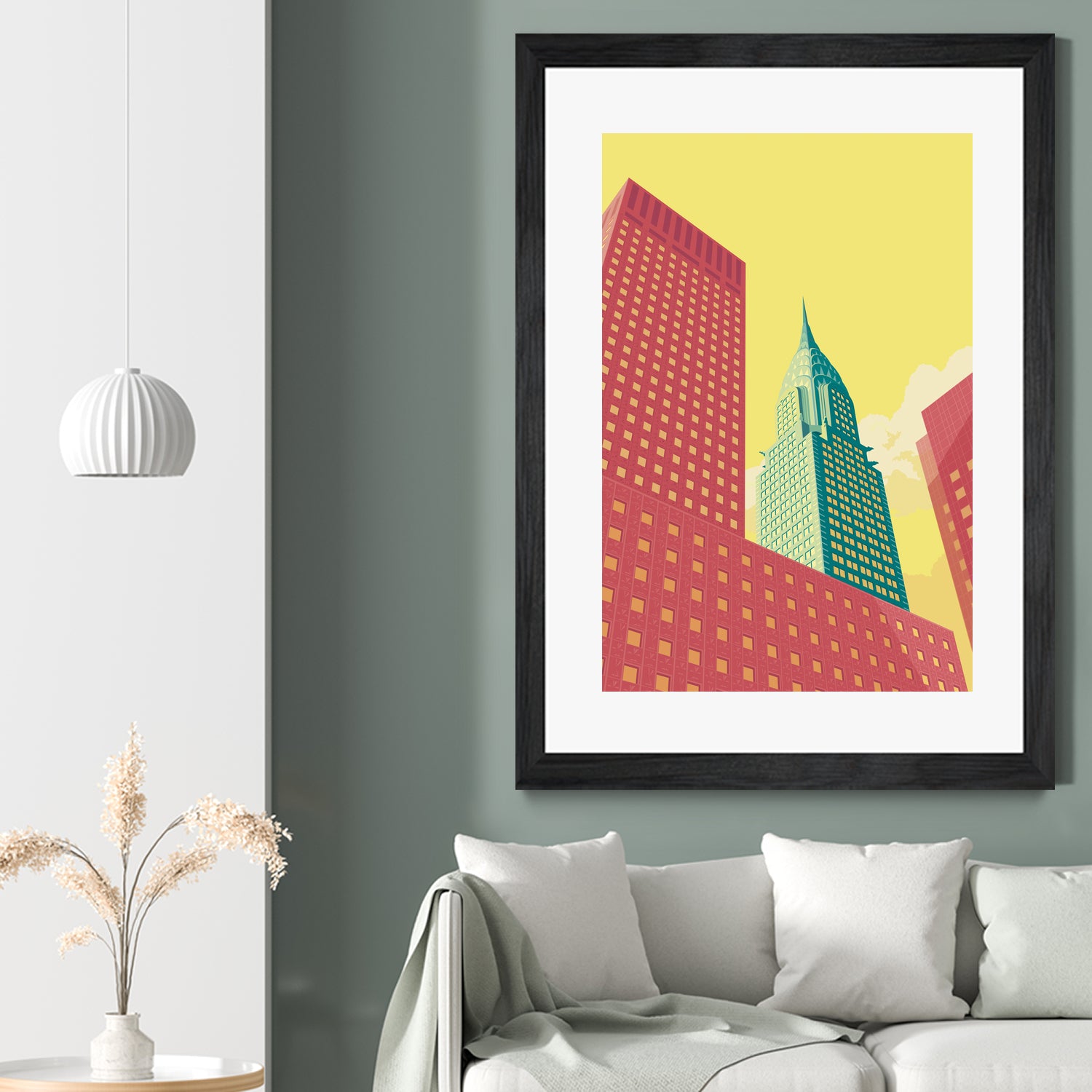 Chrysler Building NYC by Remko Heemskerk on GIANT ART - red digital drawing