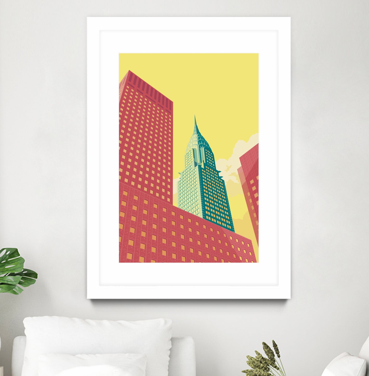 Chrysler Building NYC by Remko Heemskerk on GIANT ART - red digital drawing