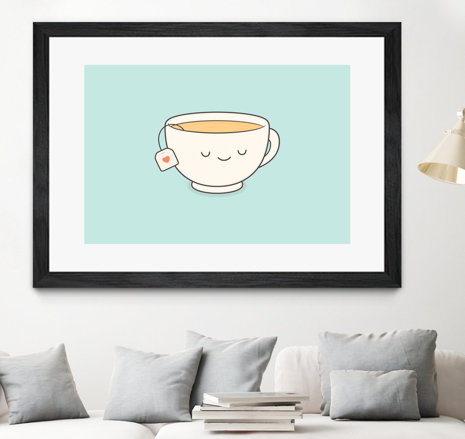 Teacup by Kim Vervuurt on GIANT ART - white digital drawing