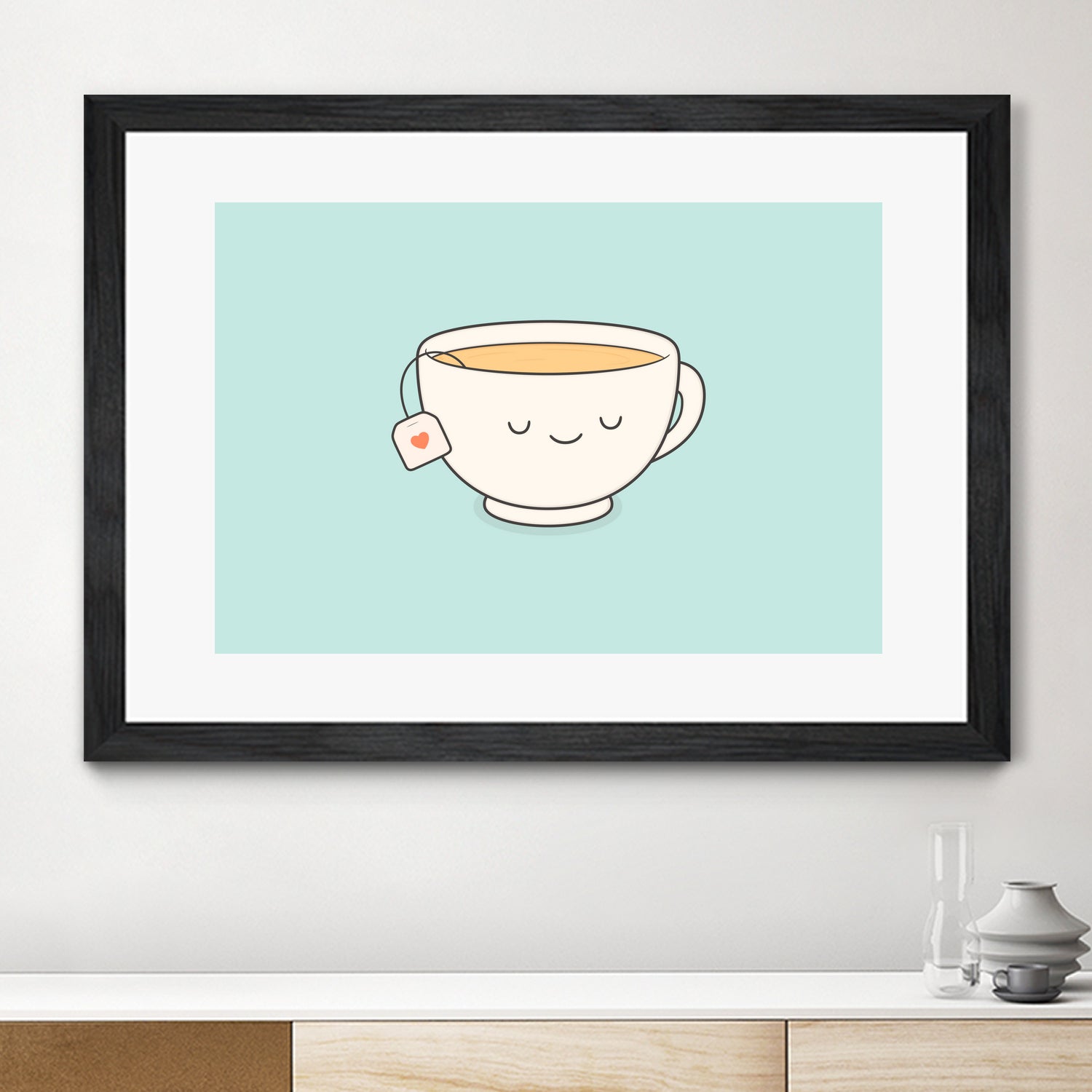 Teacup by Kim Vervuurt on GIANT ART - white digital drawing