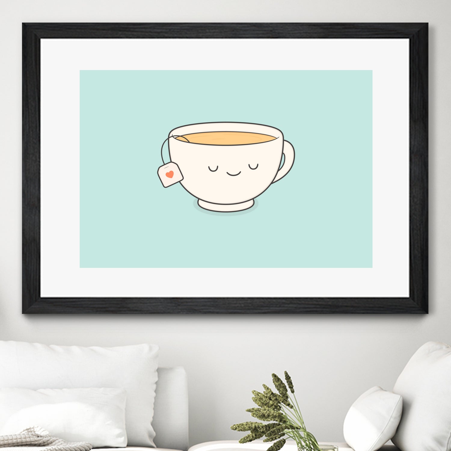 Teacup by Kim Vervuurt on GIANT ART - white digital drawing