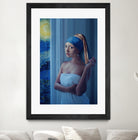 Starry Night Girl by Jonas Loose on GIANT ART - blue digital painting