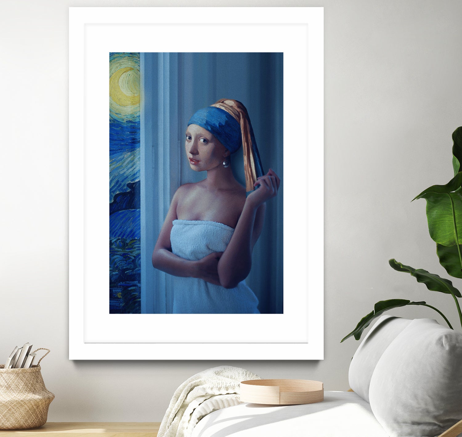 Starry Night Girl by Jonas Loose on GIANT ART - blue digital painting