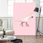 Rollerskating Cockatoo by Jonas Loose on GIANT ART - pink photo manipulation