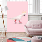 Rollerskating Cockatoo by Jonas Loose on GIANT ART - pink photo manipulation