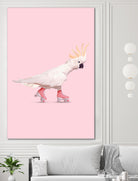 Rollerskating Cockatoo by Jonas Loose on GIANT ART - pink photo manipulation