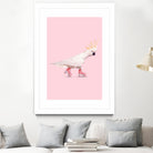 Rollerskating Cockatoo by Jonas Loose on GIANT ART - pink photo manipulation