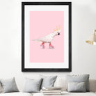 Rollerskating Cockatoo by Jonas Loose on GIANT ART - pink photo manipulation