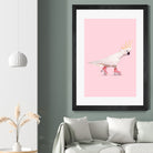 Rollerskating Cockatoo by Jonas Loose on GIANT ART - pink photo manipulation