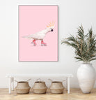 Rollerskating Cockatoo by Jonas Loose on GIANT ART - pink photo manipulation