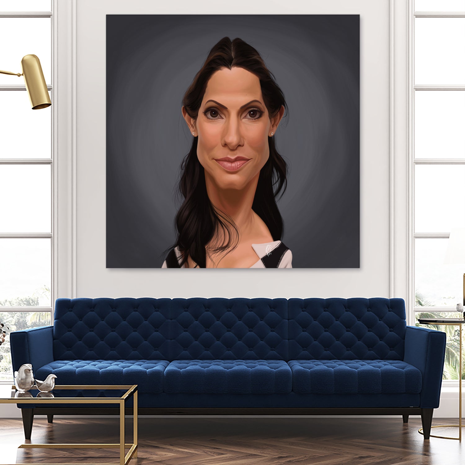 Sandra Bullock by Rob Snow on GIANT ART - orange digital painting