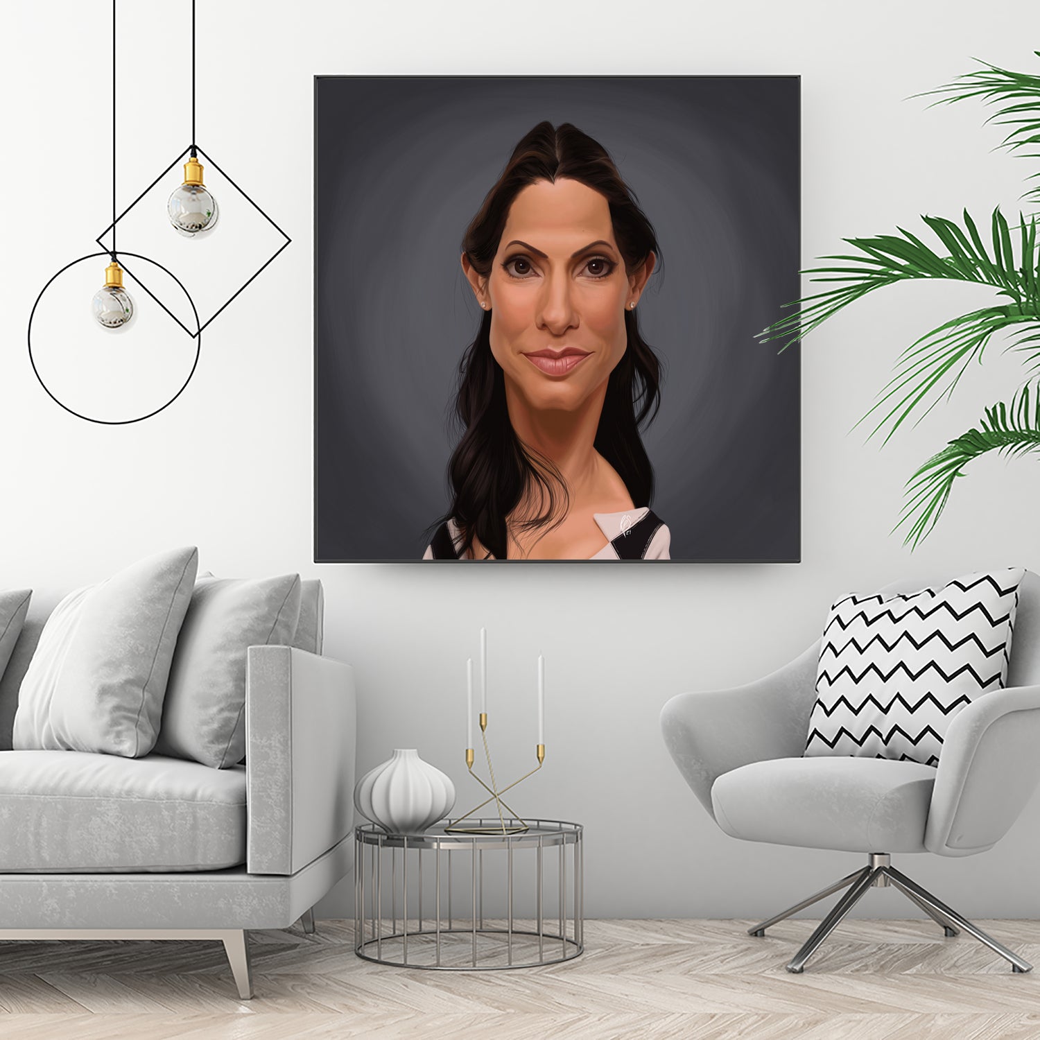 Sandra Bullock by Rob Snow on GIANT ART - orange digital painting