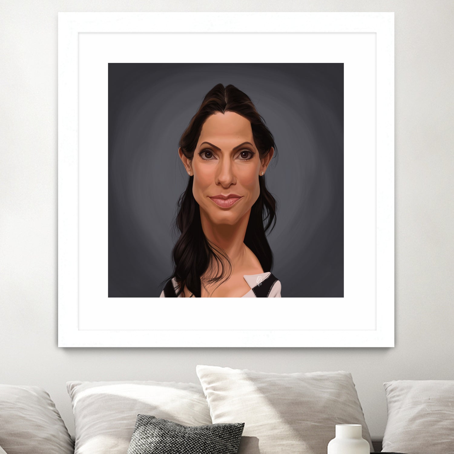 Sandra Bullock by Rob Snow on GIANT ART - orange digital painting