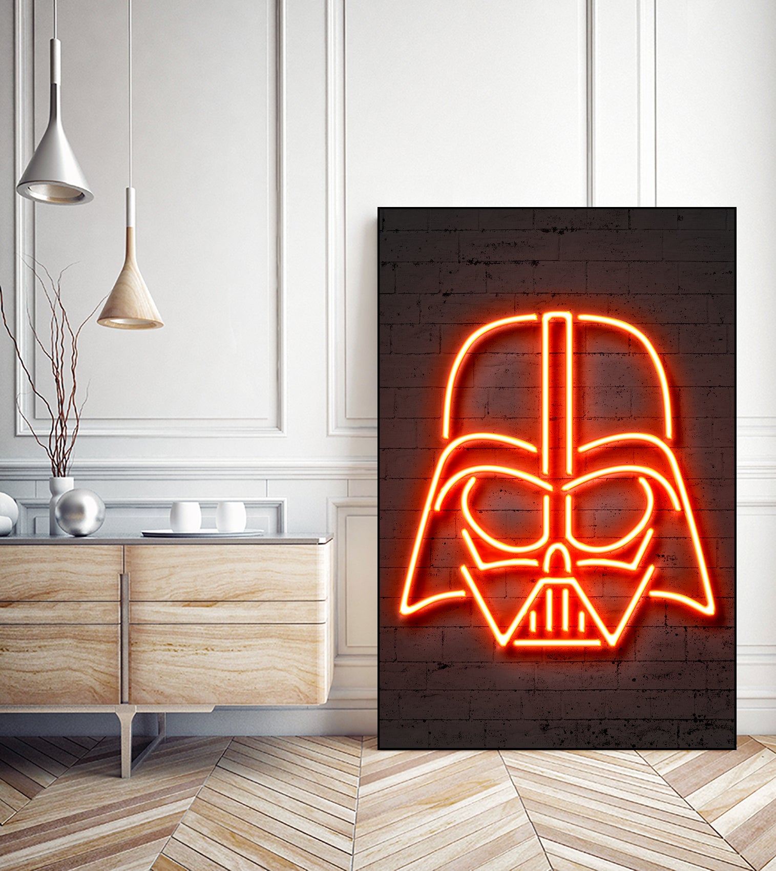 Darth Vader by Octavian Mihai Mielu on GIANT ART - red 3d art