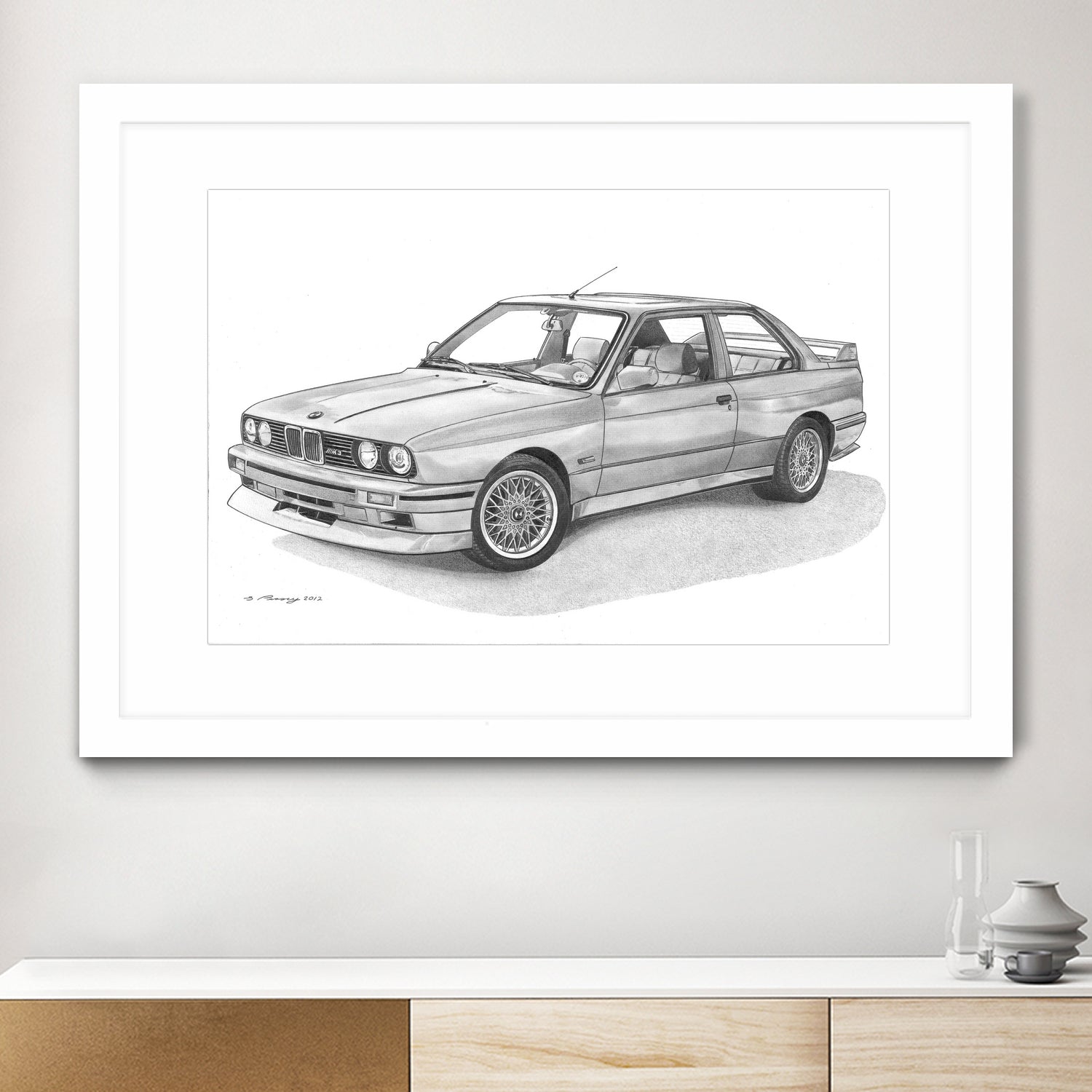 E30 M3 by steve pearcy on GIANT ART - black digital drawing