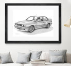 E30 M3 by steve pearcy on GIANT ART - black digital drawing