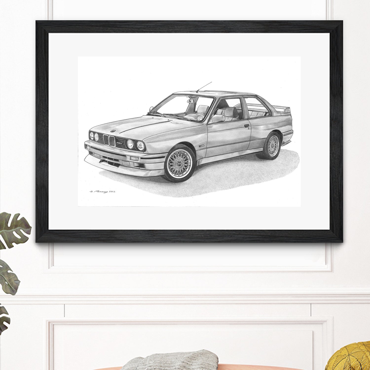 E30 M3 by steve pearcy on GIANT ART - black digital drawing