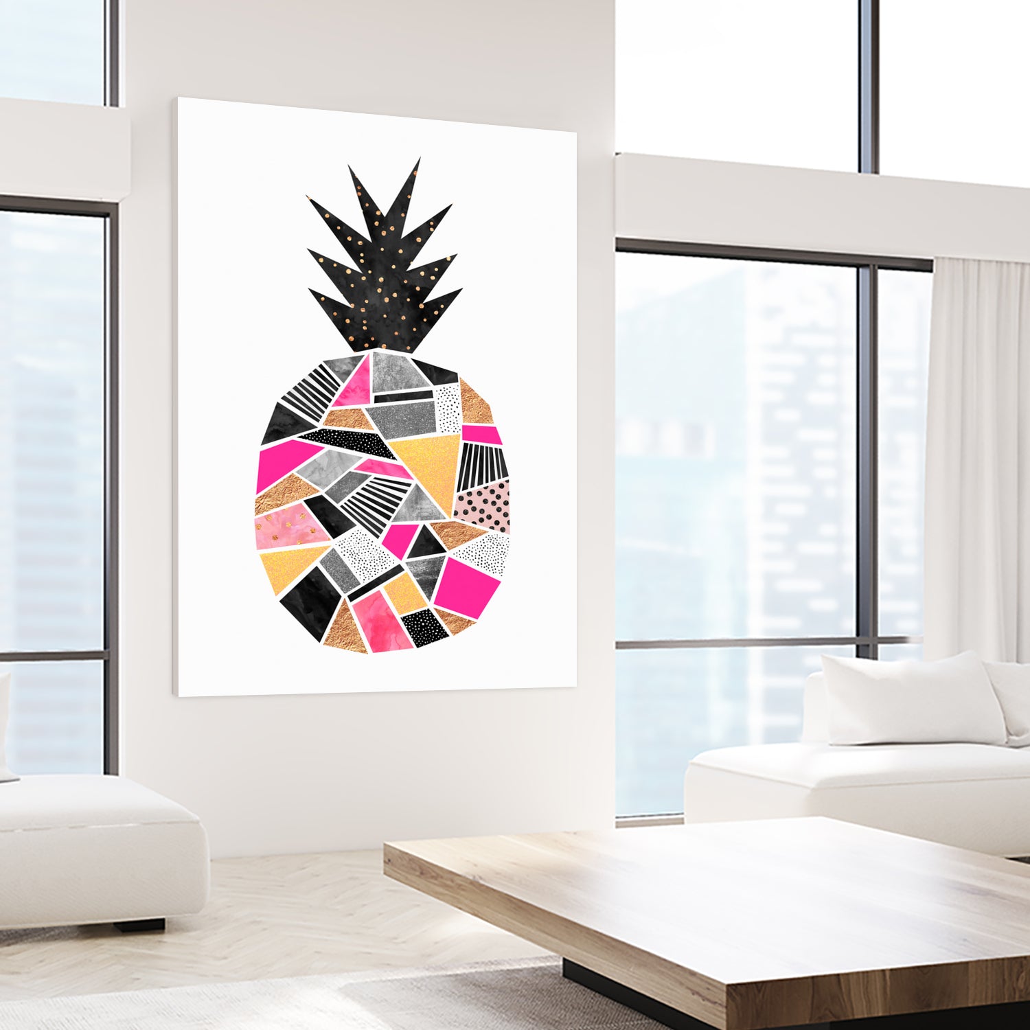 Pretty Pineapple by Elisabeth Fredriksson on GIANT ART - pink digital painting