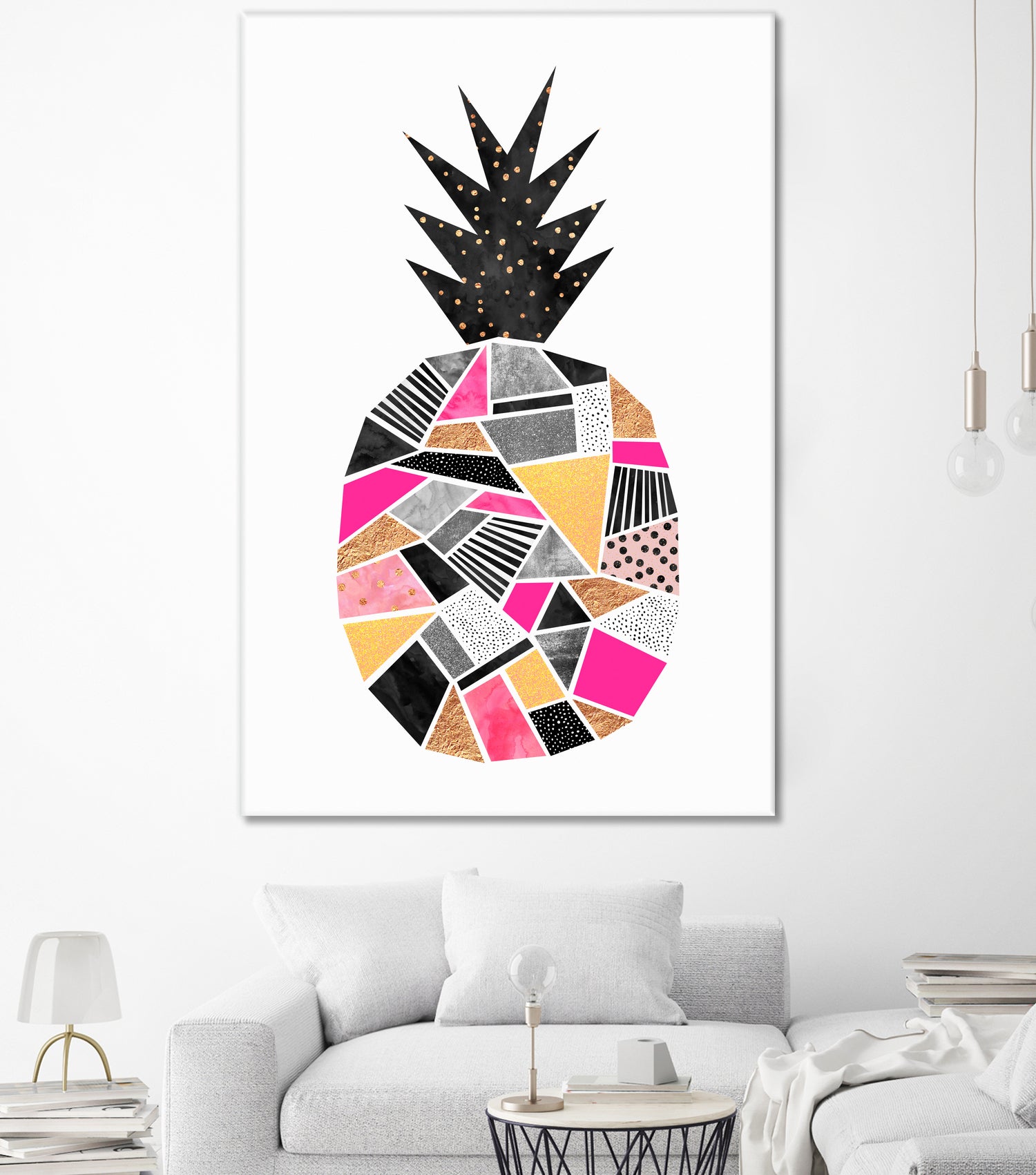 Pretty Pineapple by Elisabeth Fredriksson on GIANT ART - pink digital painting