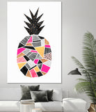 Pretty Pineapple by Elisabeth Fredriksson on GIANT ART - pink digital painting