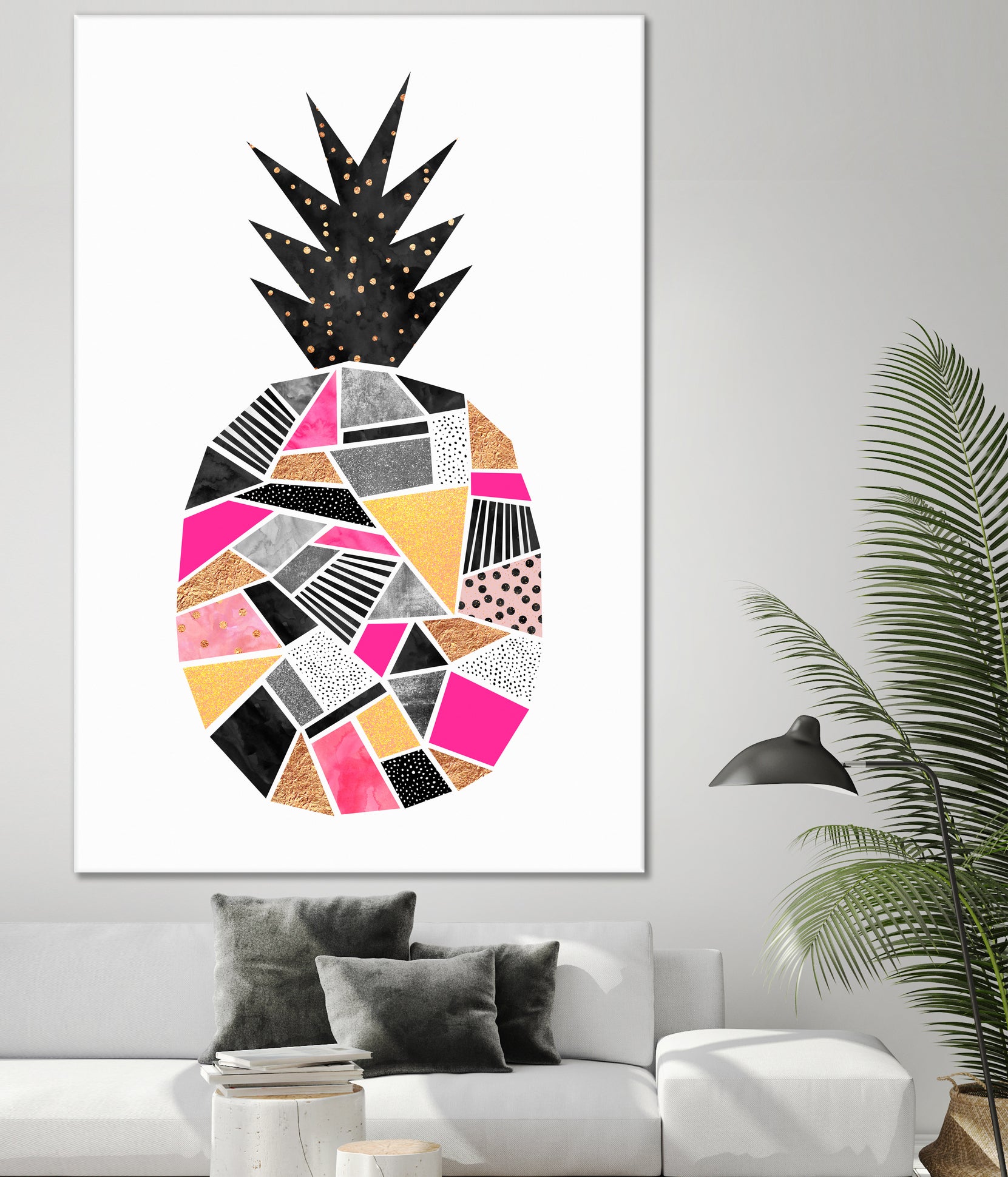 Pretty Pineapple by Elisabeth Fredriksson on GIANT ART - pink digital painting