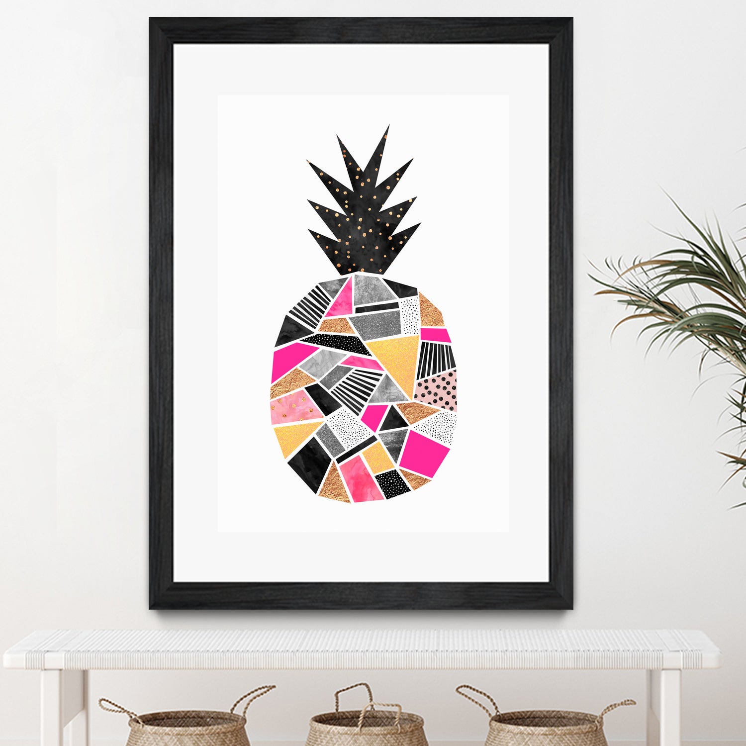 Pretty Pineapple by Elisabeth Fredriksson on GIANT ART - pink digital painting