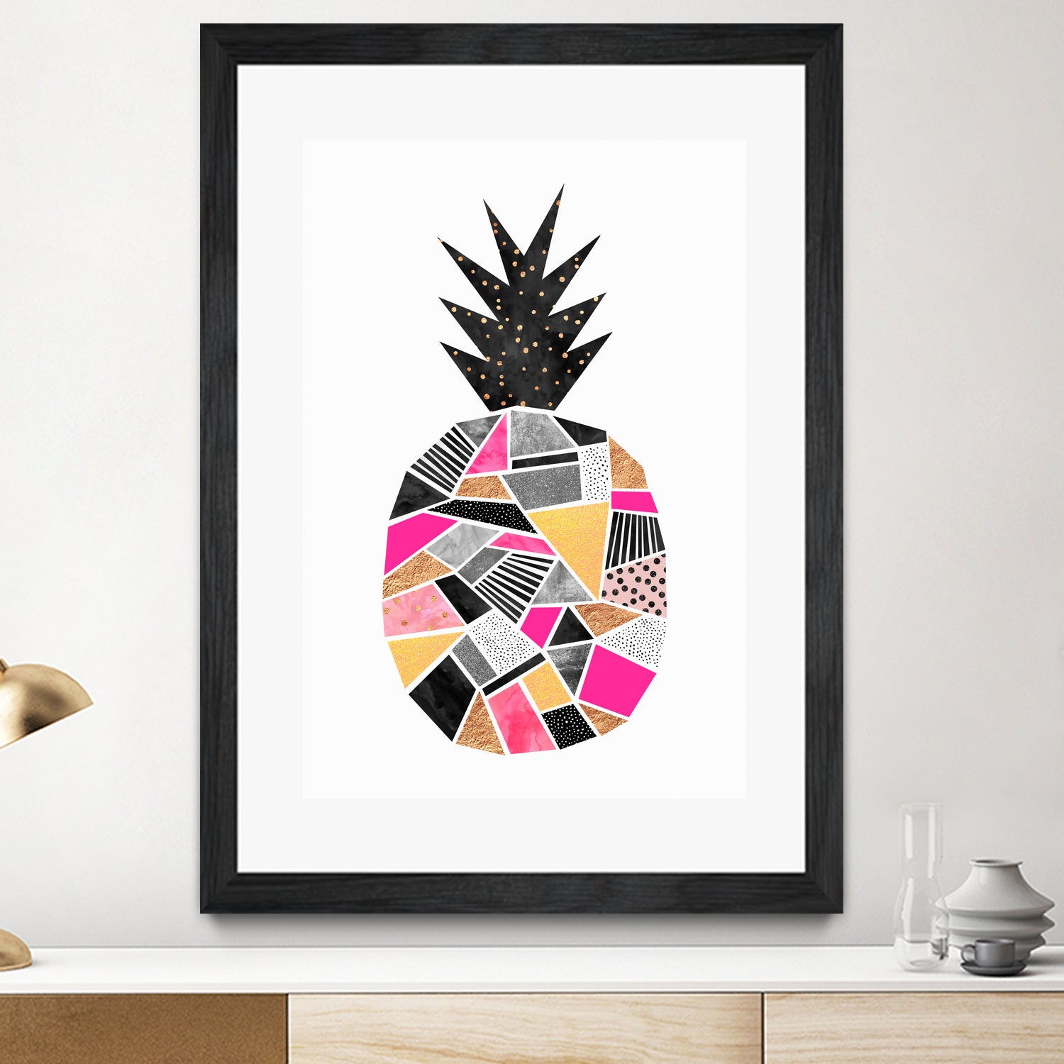 Pretty Pineapple by Elisabeth Fredriksson on GIANT ART - pink digital painting