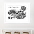 BMW M3 e36 CUTAWAY by steve pearcy on GIANT ART - white digital painting