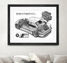 BMW M3 e36 CUTAWAY by steve pearcy on GIANT ART - white digital painting